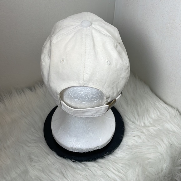 Unisex white cap with embroidery Puerto Rico Letters color of letters baby blue - Picture 2 of 5